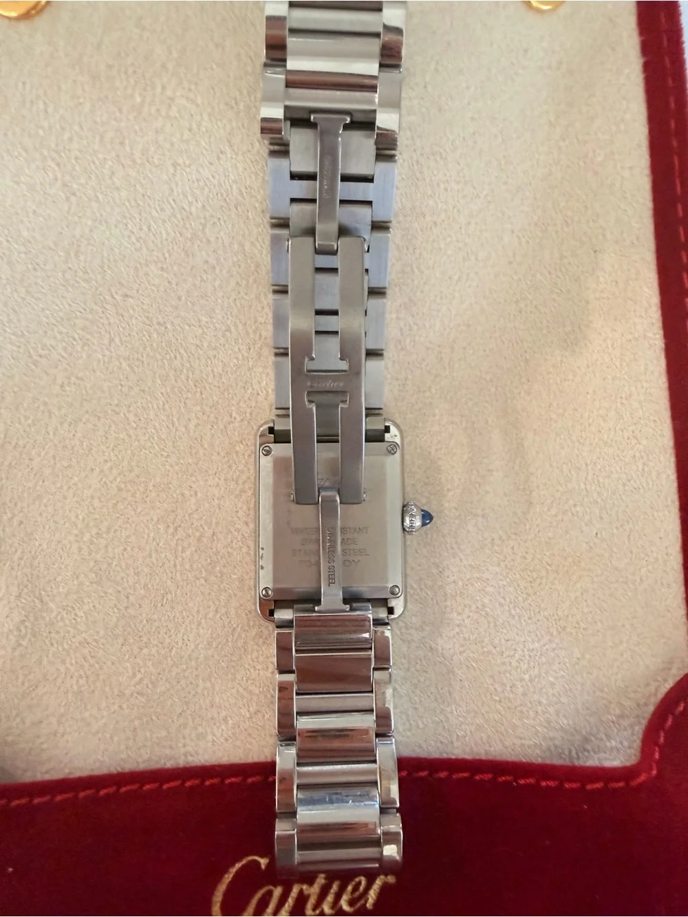 Cartier Tank Must De Cartier Watch Small Silver Roman Dial Steel Watch Ref 4322